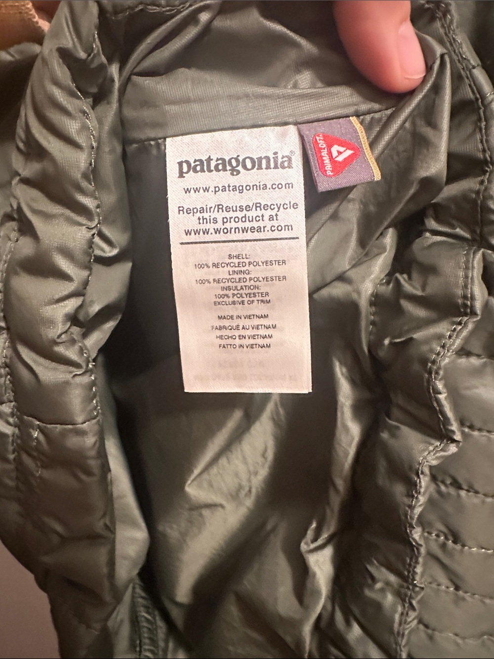 Patagonia Olive Quilted Lightweight Women's Puffer Jacket - Picture 10 of 14